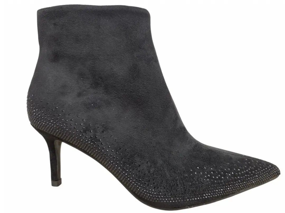 LA STRADA DAMES ENKELLAARZEN ZWART 4501271 2201 BOOTIE WITH HEEL BLACK MICRO+STO