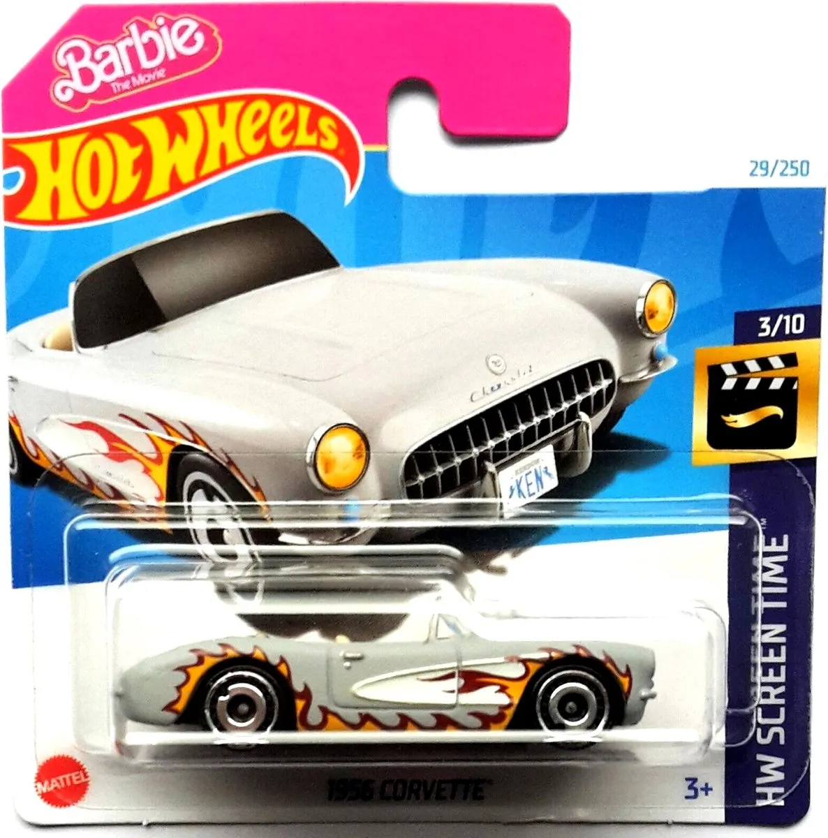 Hot Wheels Corvette 1956 Flame/Grey 1:64
