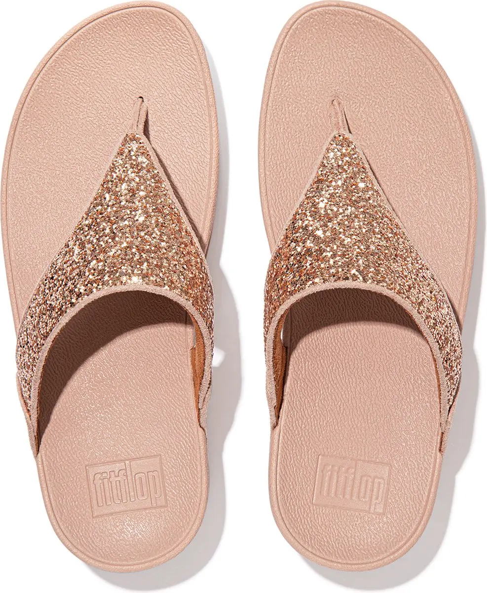 FitFlop Lulu Glitter Toe-Thongs PU Glitter Dames Slippers