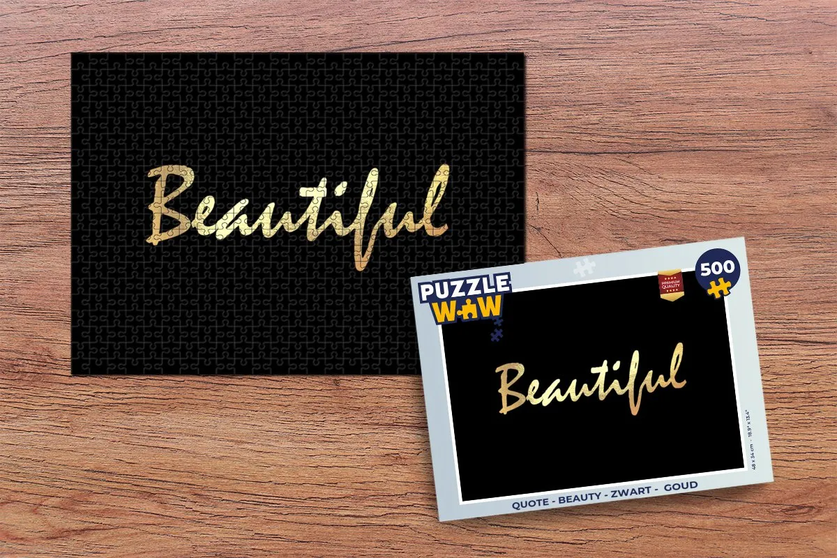 PuzzleWow Quote Beauty Legpuzzel 500 Stuks - Multicolor