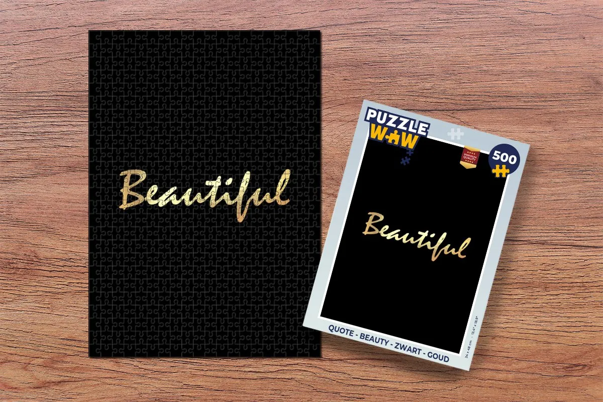 PuzzleWow Quote Beauty Legpuzzel 500 Stuks - Multicolor