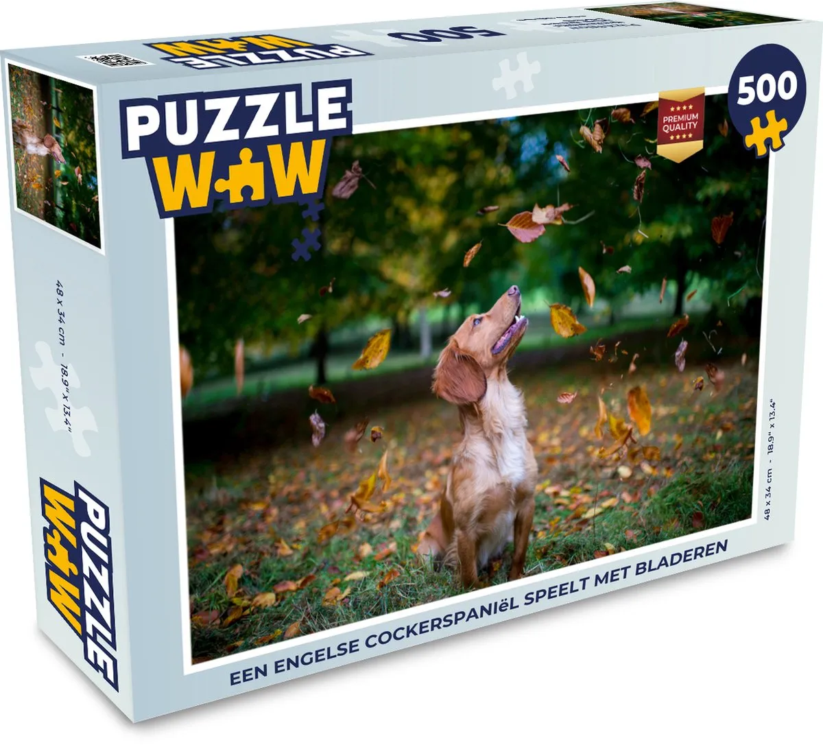 PuzzleWow Legpuzzel Een Engelse Cockerspaniëel 500 Stuks - Multicolor