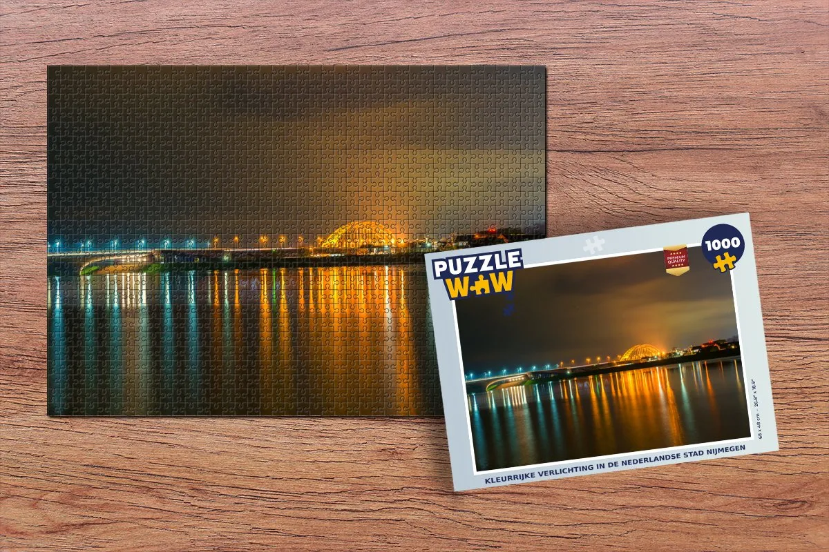 PuzzleWow Nijmegen Legpuzzel 1000 Stuks - Multicolor