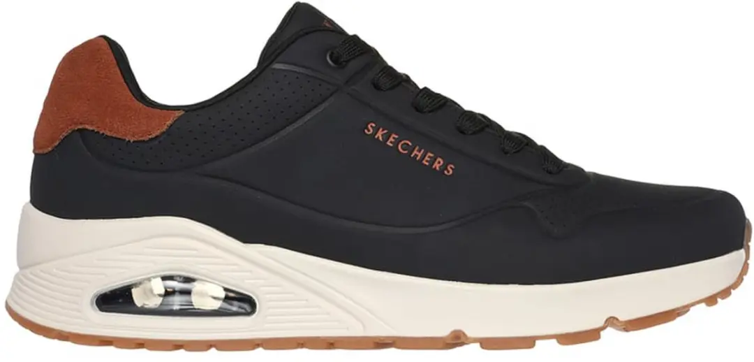 Skechers Uno Heren Suited On Air 183004 Sneakers - Zwart - afbeelding 2 van 6