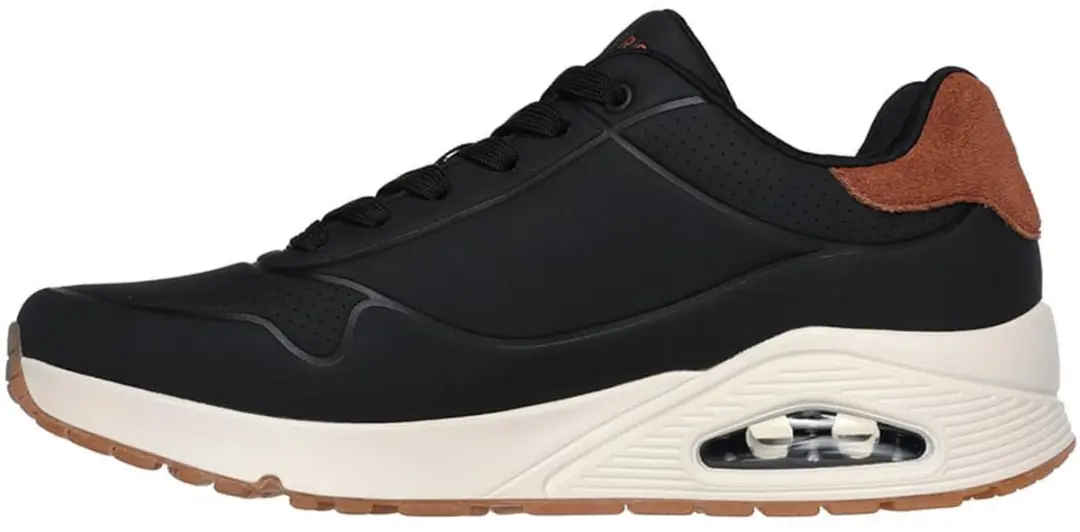 Skechers Uno Heren Suited On Air 183004 Sneakers - Zwart - afbeelding 4 van 6