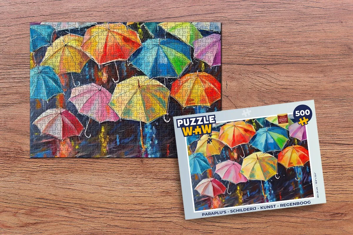 PuzzleWow Regenboog Legpuzzel 500 Stuks - Multicolor