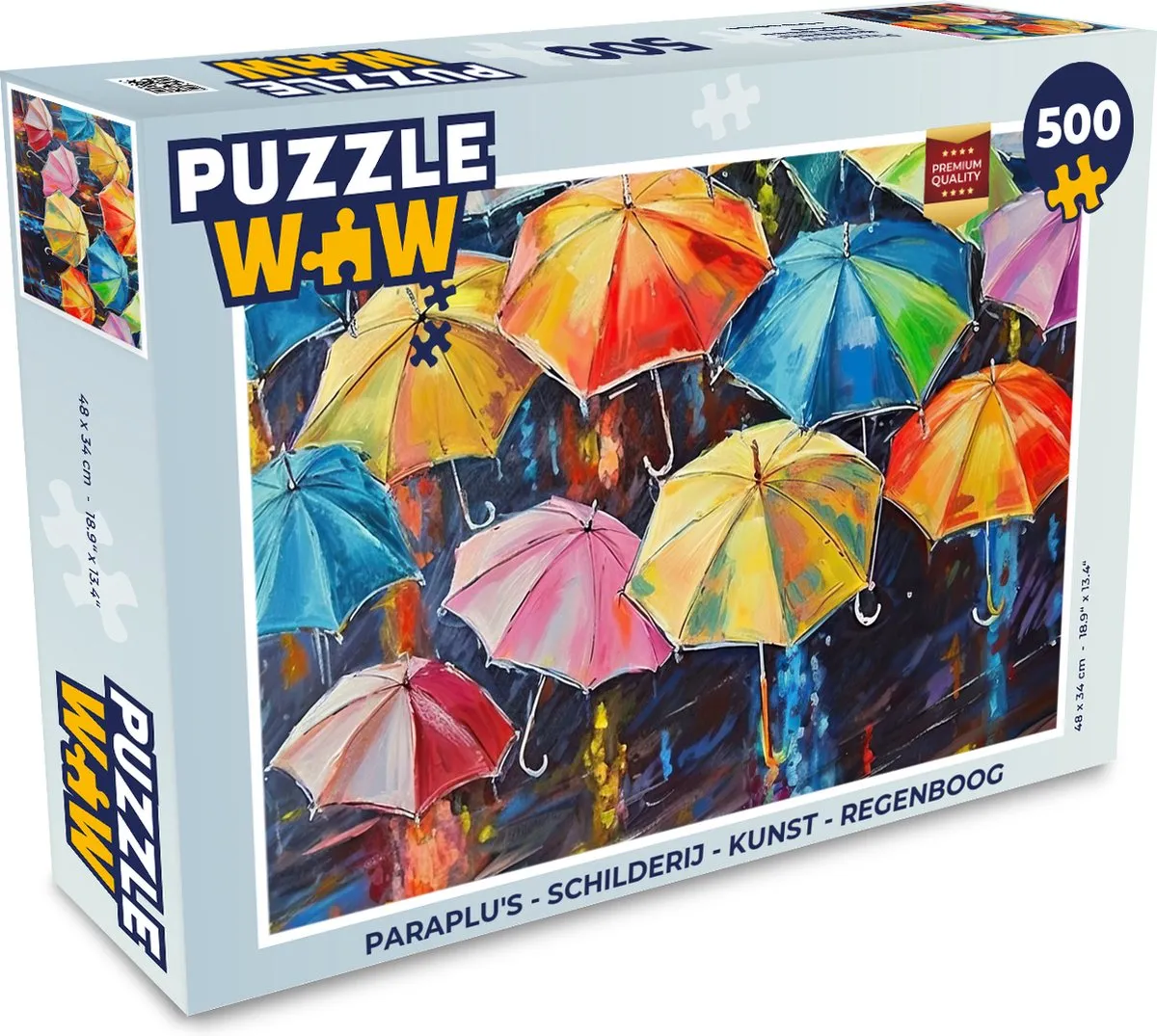 PuzzleWow Regenboog Legpuzzel 500 Stuks - Multicolor