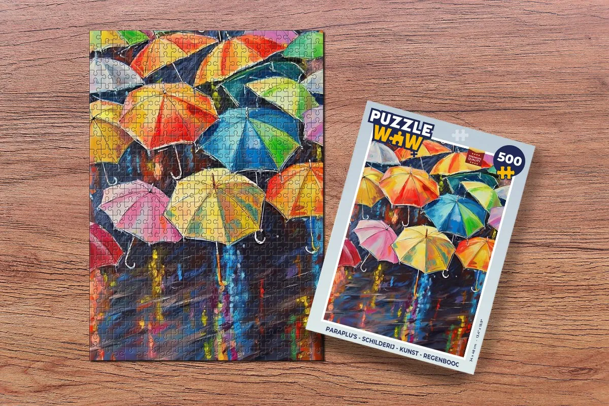 PuzzleWow Regenboog Legpuzzel 500 Stuks - Multicolor