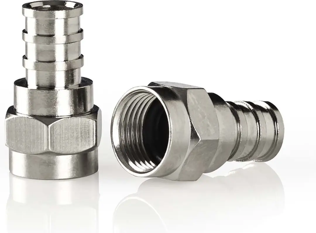Nedis F-Connector Recht Male Vernikkeld 75 Ohm - 2 Stuks - afbeelding 3 van 6