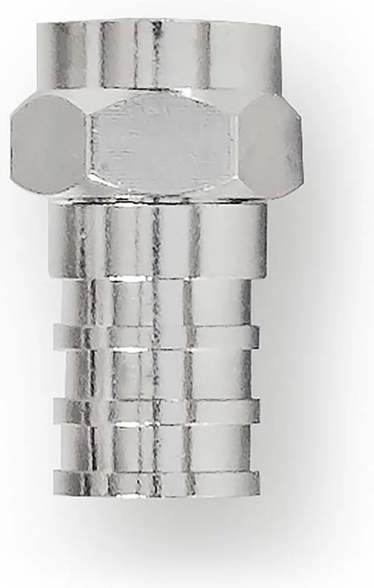 Nedis F-Connector Recht Male Vernikkeld 75 Ohm - 2 Stuks - afbeelding 2 van 6