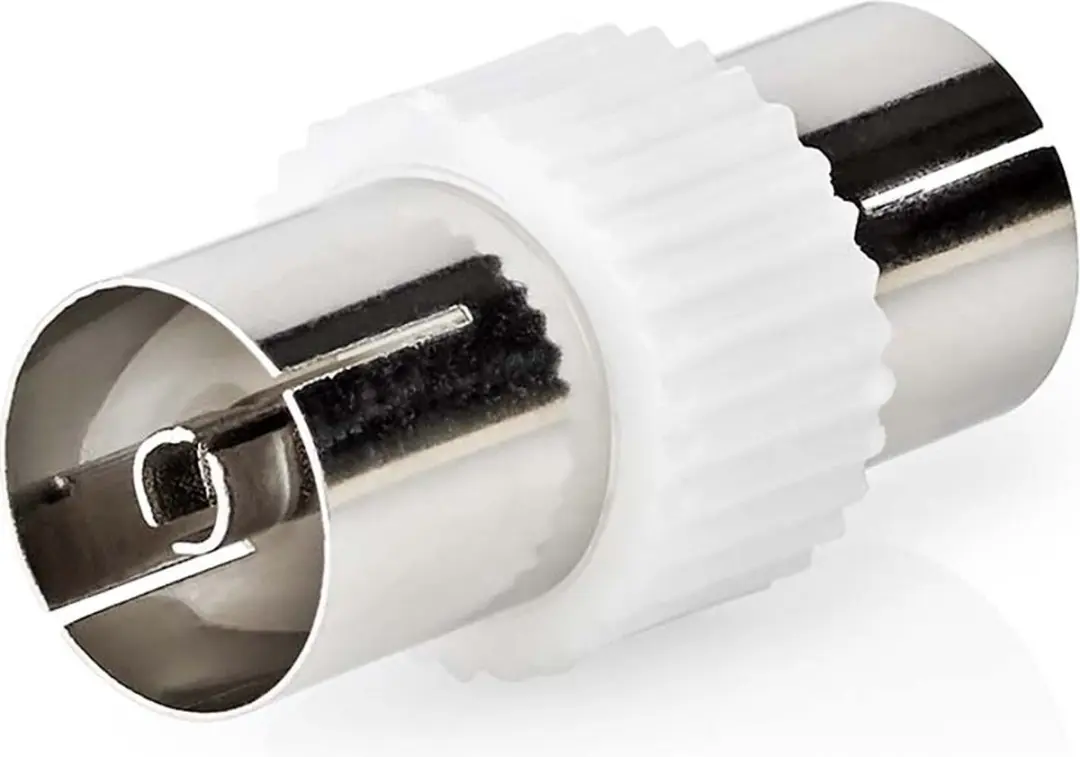 Nedis IEC Coax Adapter 75 Ohm - Recht - Wit