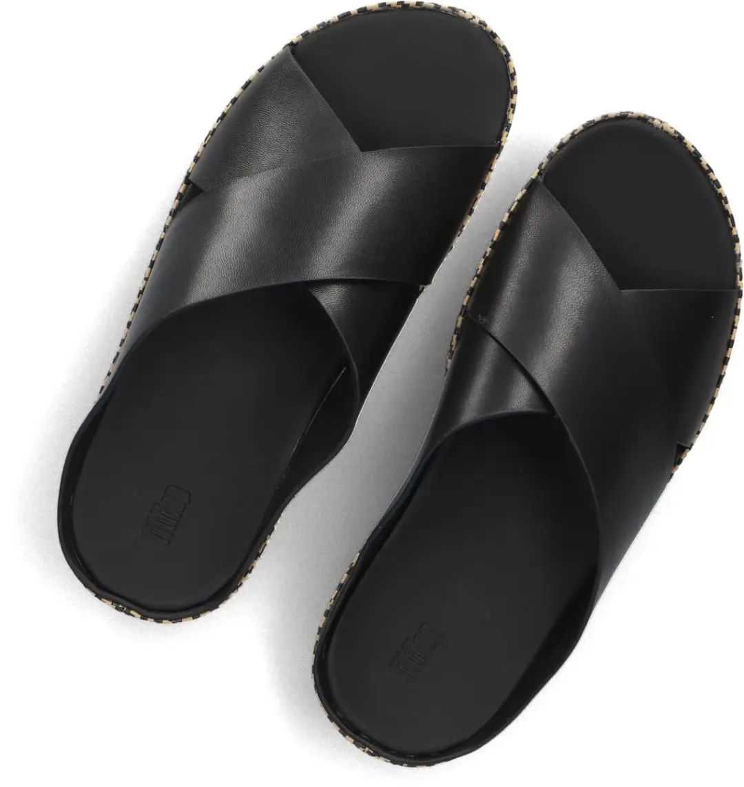 FitFlop Lulu Lux Cross Slide Slippers 41 - Zwart - afbeelding 3 van 6