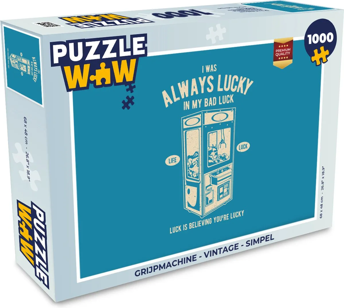PuzzleWow Vintage Legpuzzel 1000 Stuks - Multicolor