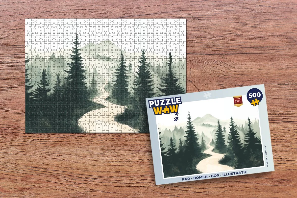PuzzleWow Puzzel Pad Bomen Bos 500 Stuks
