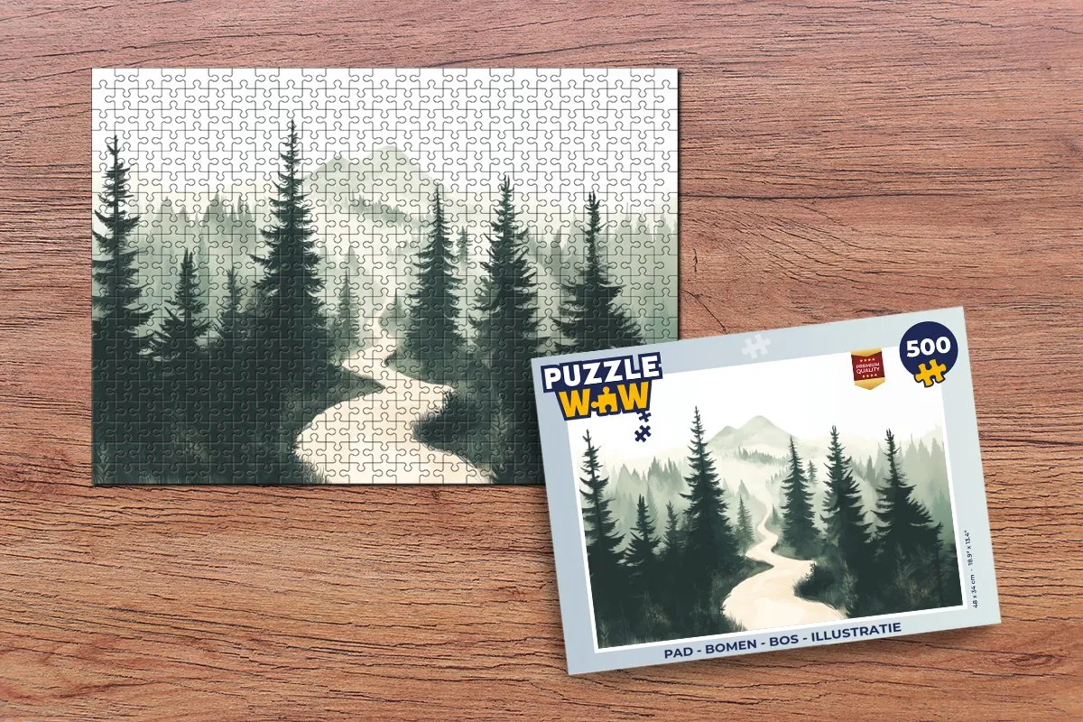 PuzzleWow Puzzel Pad Bomen Bos 500 Stuks