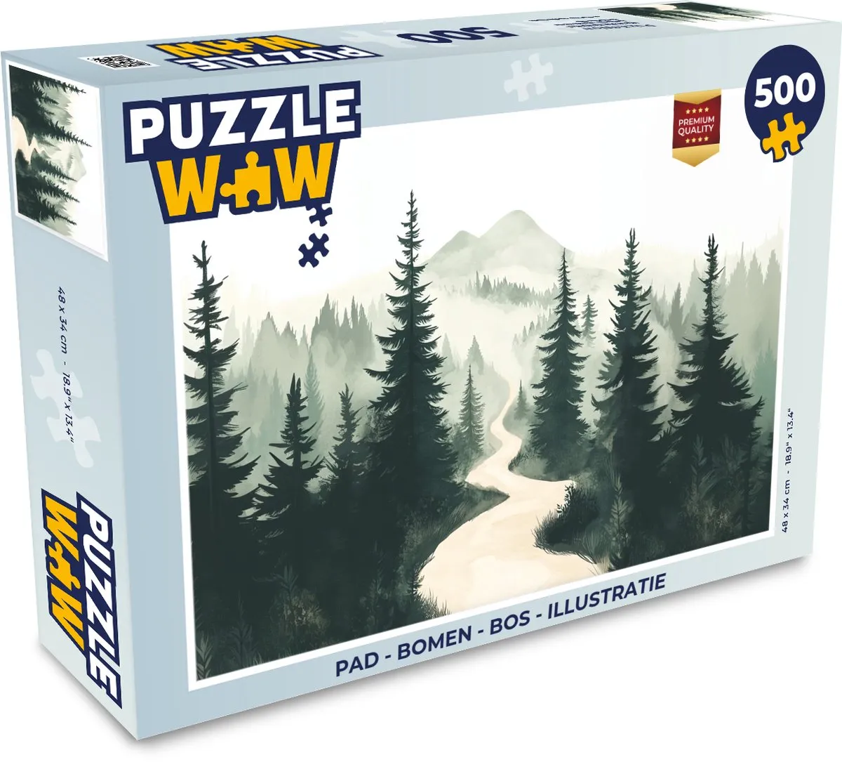 PuzzleWow Puzzel Pad Bomen Bos 500 Stuks