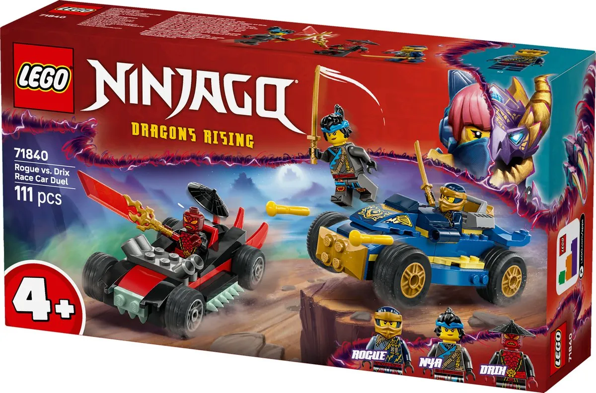 LEGO Ninjago Rogue vs. Drix Racewagenduel 71840 - 111 Stuks - Meerkleurig