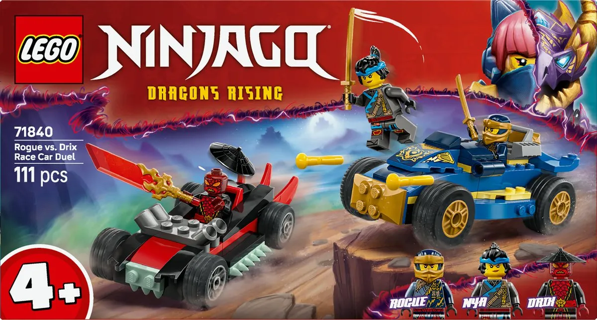 LEGO Ninjago Rogue vs. Drix Racewagenduel 71840 - 111 Stuks - Meerkleurig