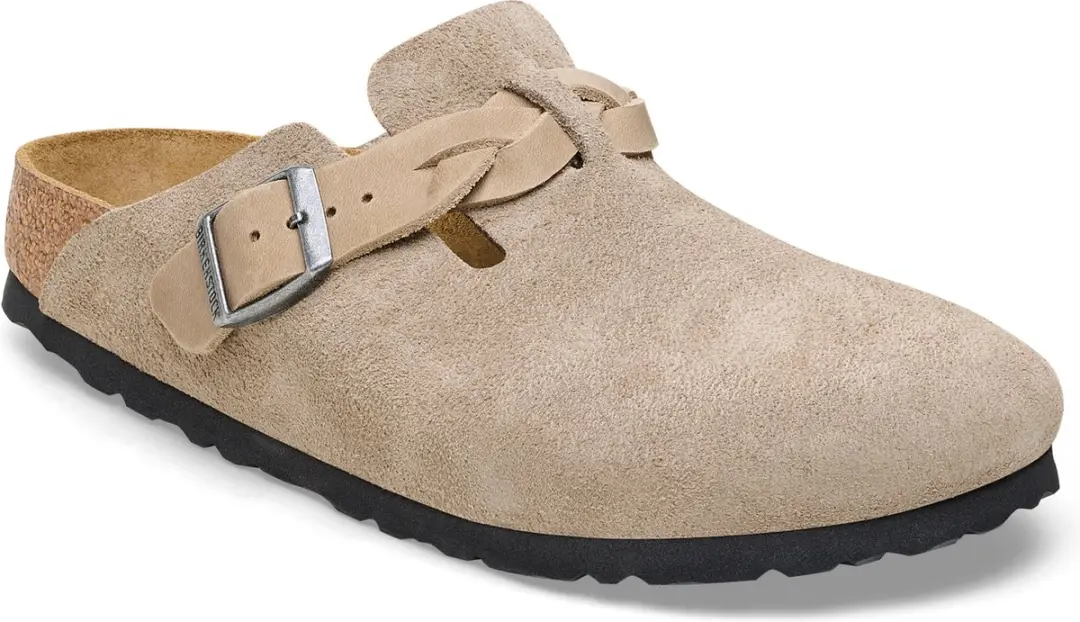 Birkenstock Boston Braided Suede Leather