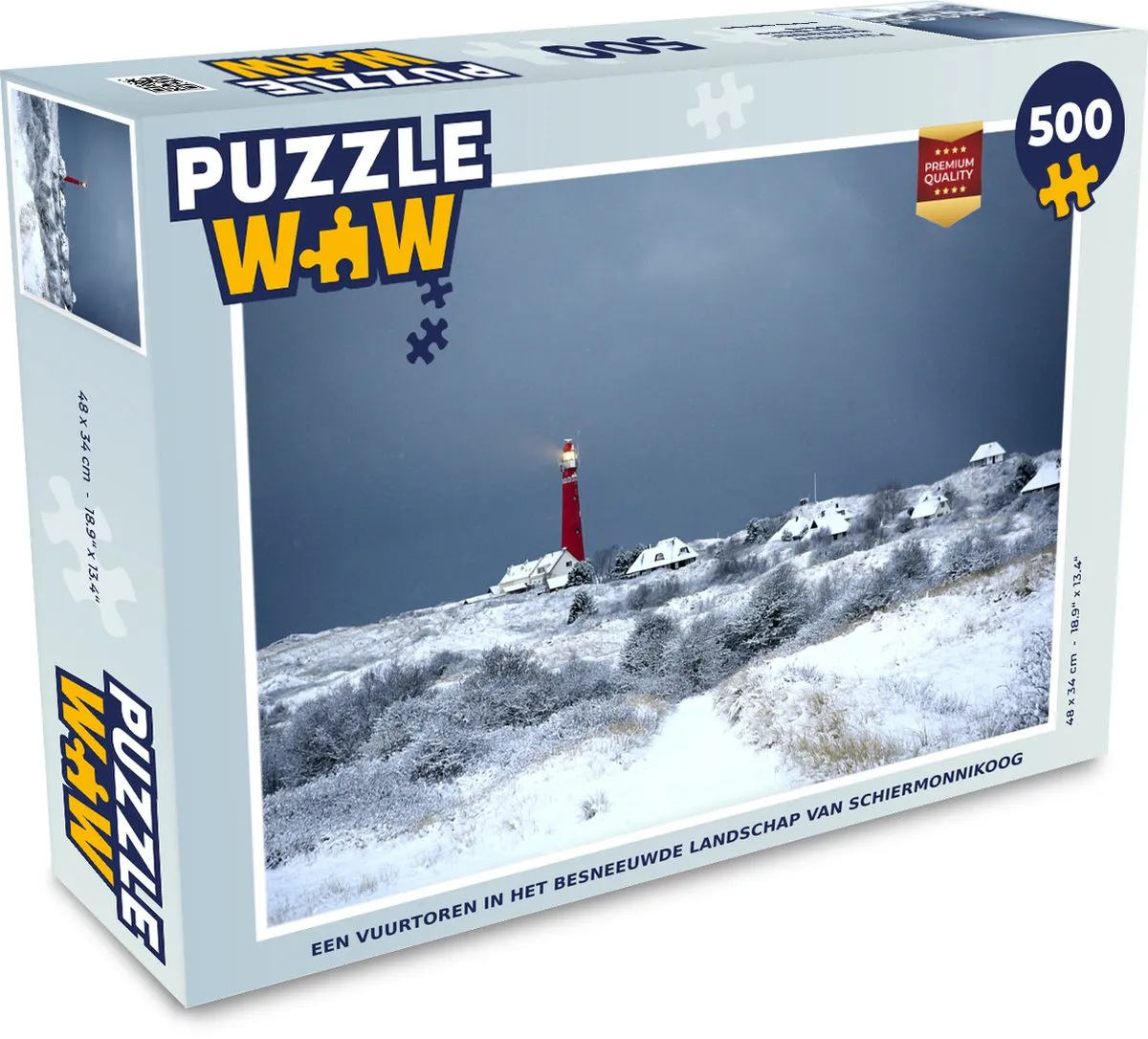 PuzzleWow Legpuzzel Schiermonnikoog 500 Stuks - Multicolor