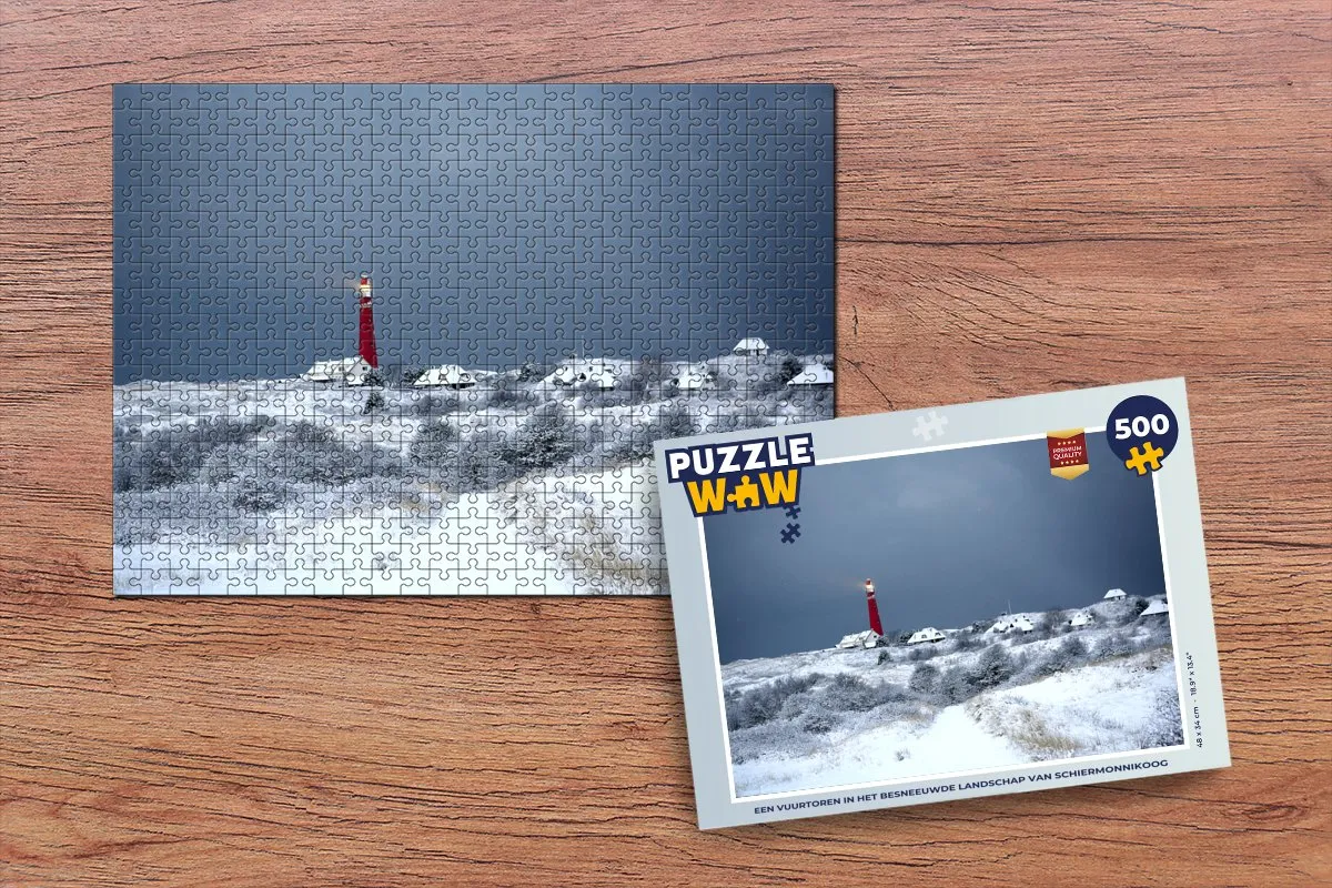 PuzzleWow Legpuzzel Schiermonnikoog 500 Stuks - Multicolor