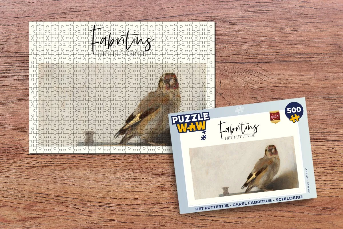 PuzzleWow Het Puttertje Legpuzzel 500 Stuks - Carel Fabritius - Multicolor