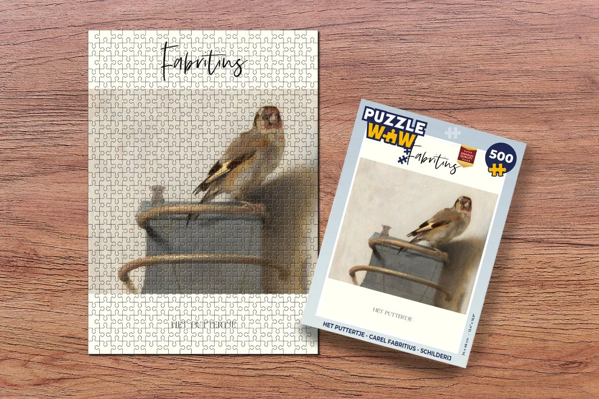 PuzzleWow Het Puttertje Legpuzzel 500 Stuks - Carel Fabritius - Multicolor