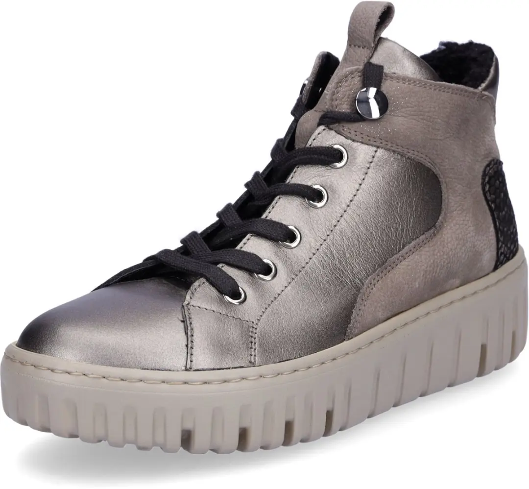 Waldläufer dames enkellaars Livia taupe metallic
