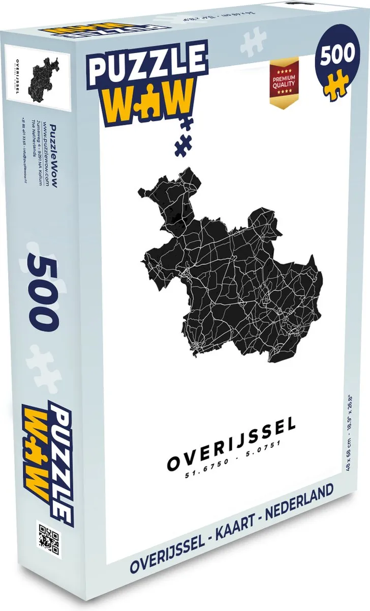 PuzzleWow Overijssel Legpuzzel 500 Stuks - Multicolor