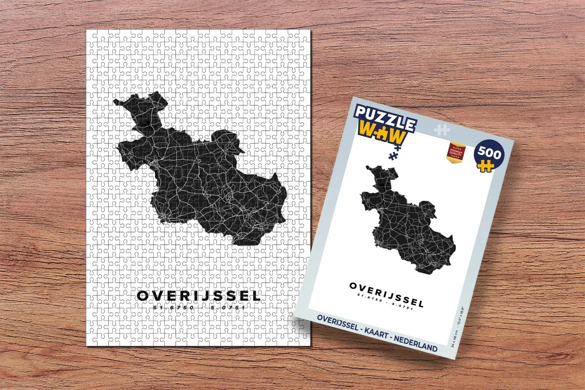 PuzzleWow Overijssel Legpuzzel 500 Stuks - Multicolor