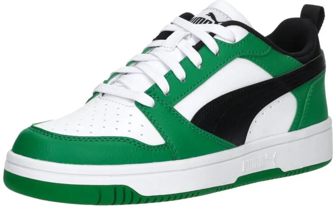 PUMA Puma Rebound V6 Lo Jr Unisex Sneakers - PUMA White-PUMA Black-Archive Green - afbeelding 4 van 6