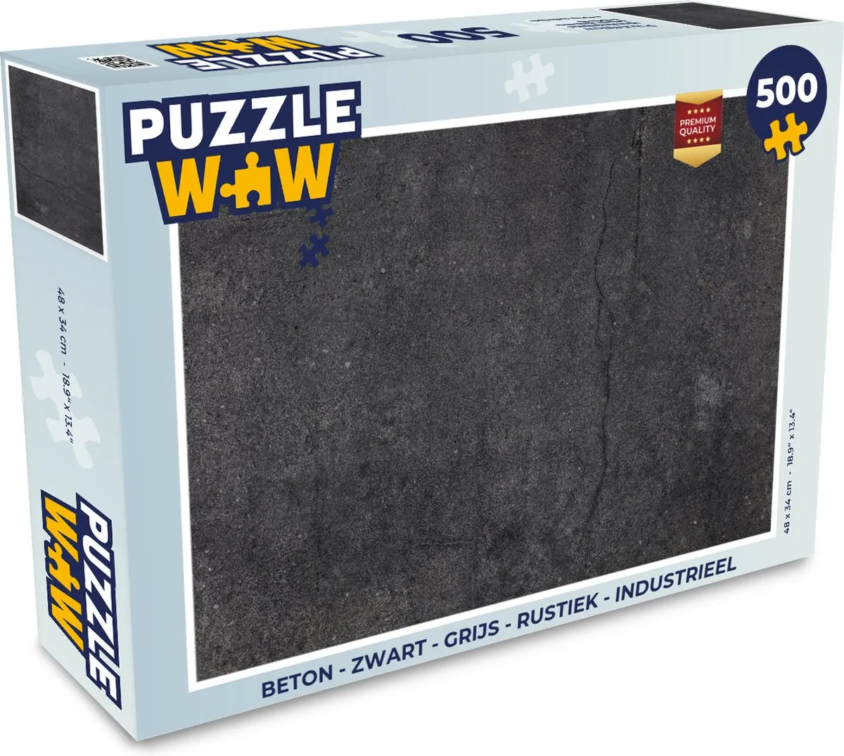 PuzzleWow Beton Puzzel 500 Stuks - Multicolor