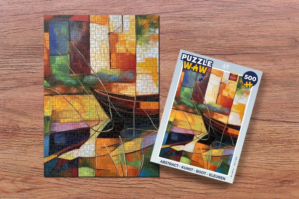 PuzzleWow Abstract Boot Legpuzzel 500 Stuks - Multicolor