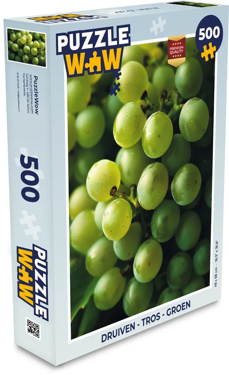 PuzzleWow Druiven Legpuzzel 500 Stuks - Groen