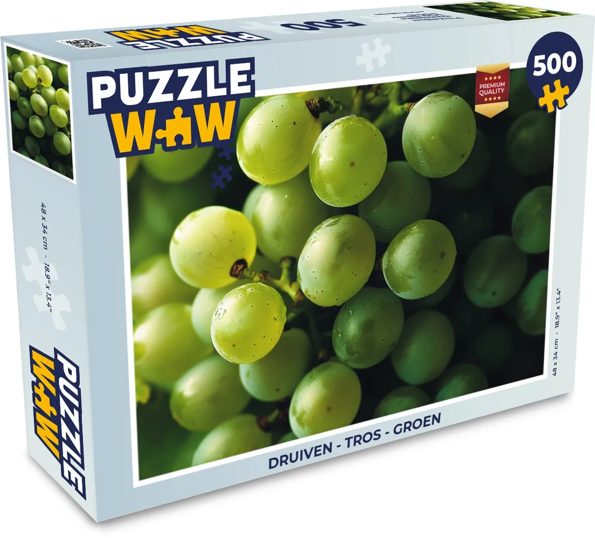 PuzzleWow Druiven Legpuzzel 500 Stuks - Groen