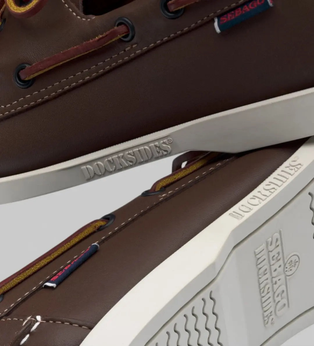 Sebago Docksides Portland Bruin Leren Schoenen - Maat 43