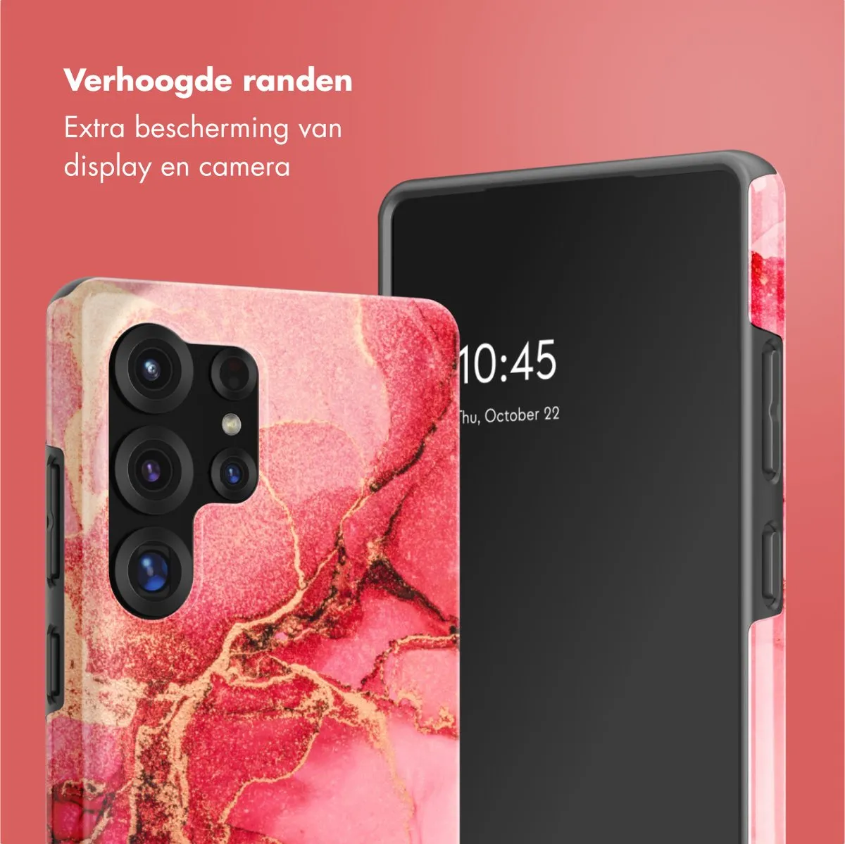 Selencia Hoesje Samsung Galaxy S25 Ultra Rosy Marble