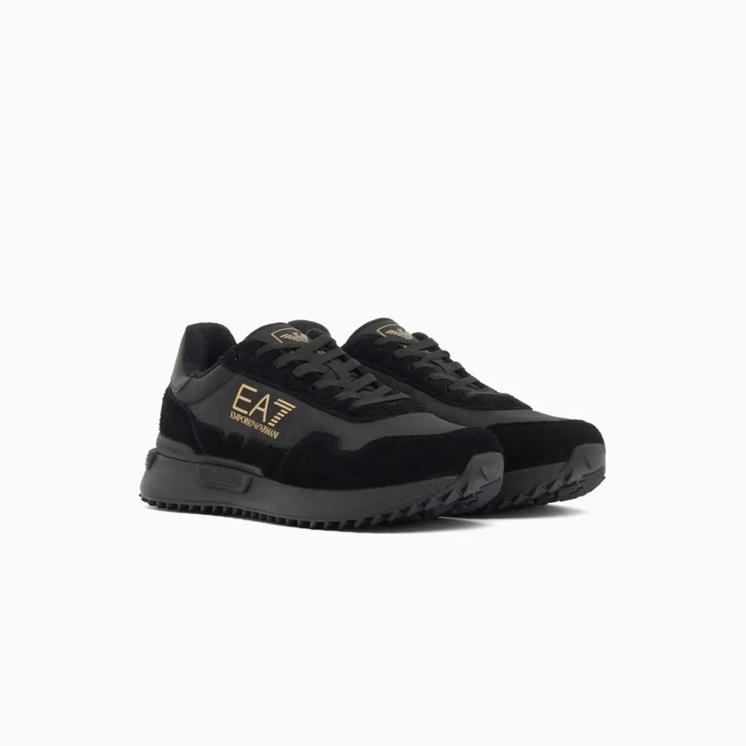 Giorgio Armani EA7 Vintage Trainer - 43 1/3 Triple Black - afbeelding 3 van 6