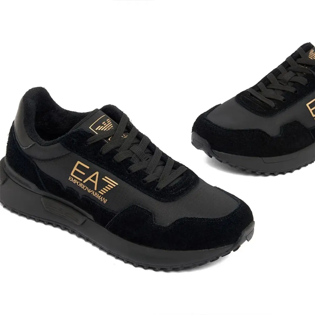 Giorgio Armani EA7 Vintage Trainer - 43 1/3 Triple Black - afbeelding 5 van 6