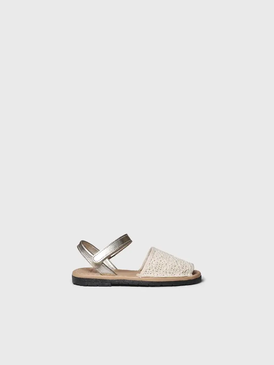Kindersandalen in Menorcaanse stijl met klittenbandsluiting