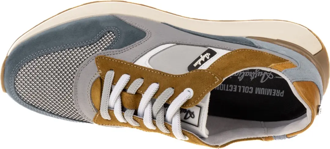 Australian Kyoto Heren Sneakers - Grijs/Blauw Leder - Maat 46 - afbeelding 5 van 6