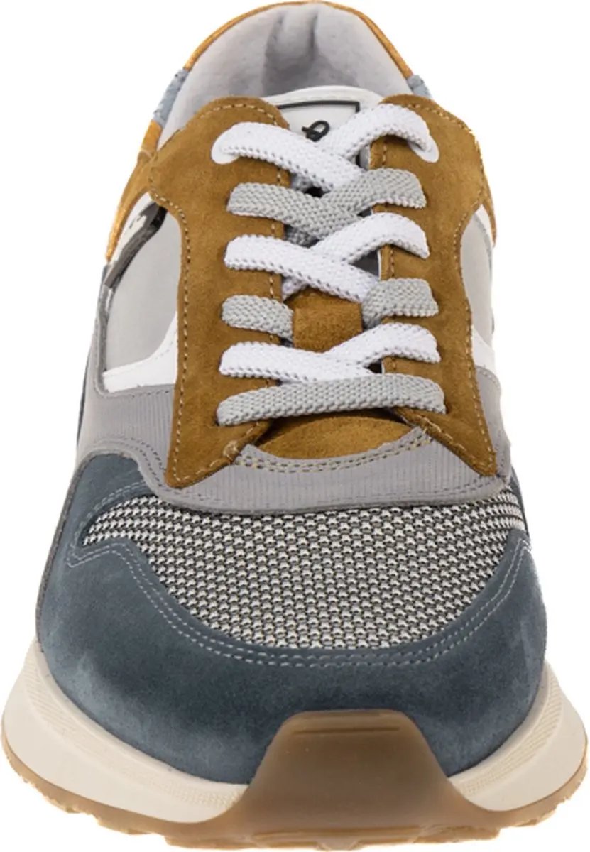 Australian Kyoto Heren Sneakers - Grijs/Blauw Leder - Maat 46 - afbeelding 3 van 6