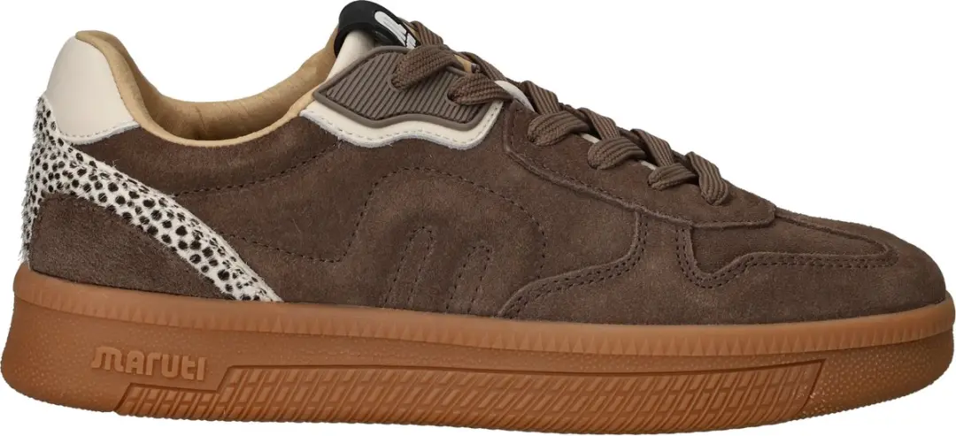 Maruti Yale D01 Almond Pixel Offwhite Sneakers Bruin Suede Dames