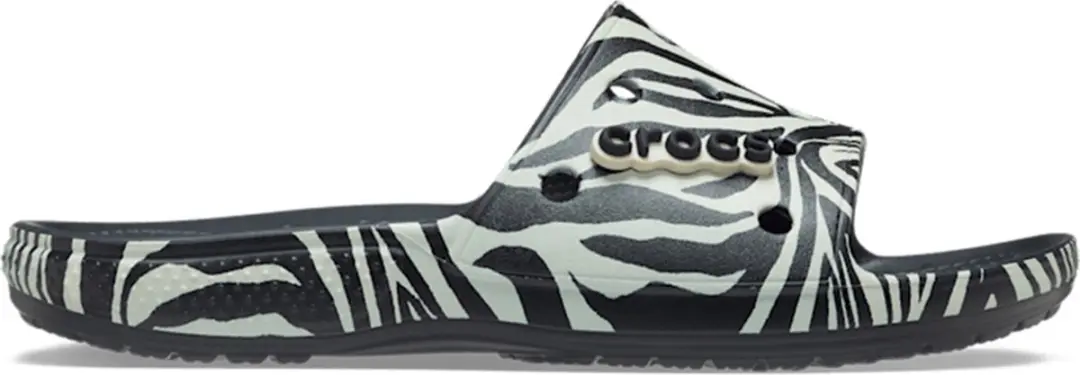 Crocs Classic Animal Remix Slide Zwart/Zebra Maat 37/38 US M5/W7