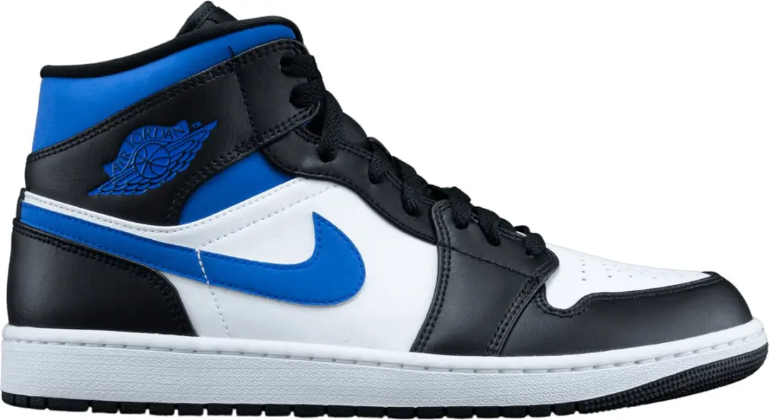 Nike Air Jordan 1 Mid White Black Racer Blue
