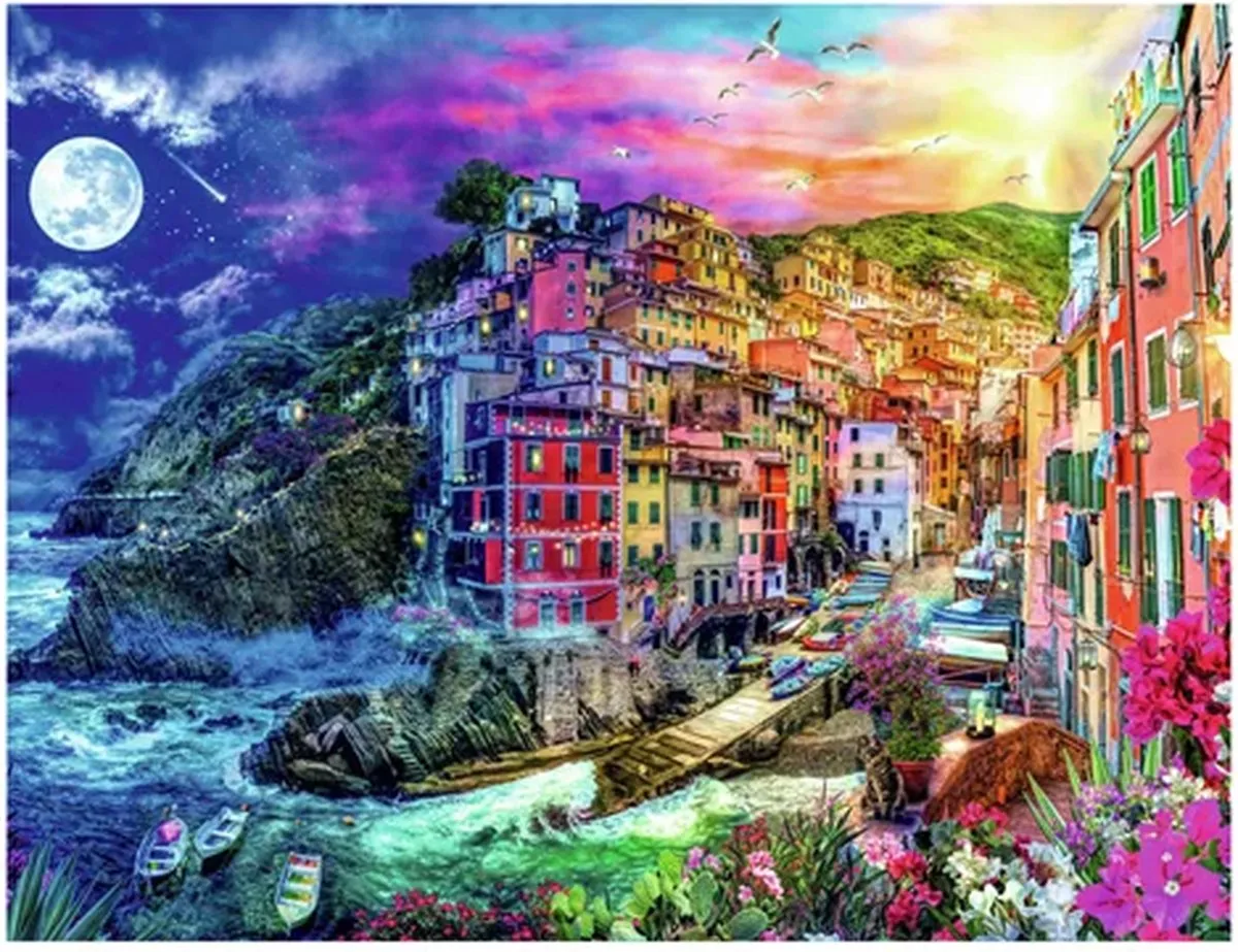Ravensburger Cinque Terre Puzzel 2000 Stuks - Multicolor