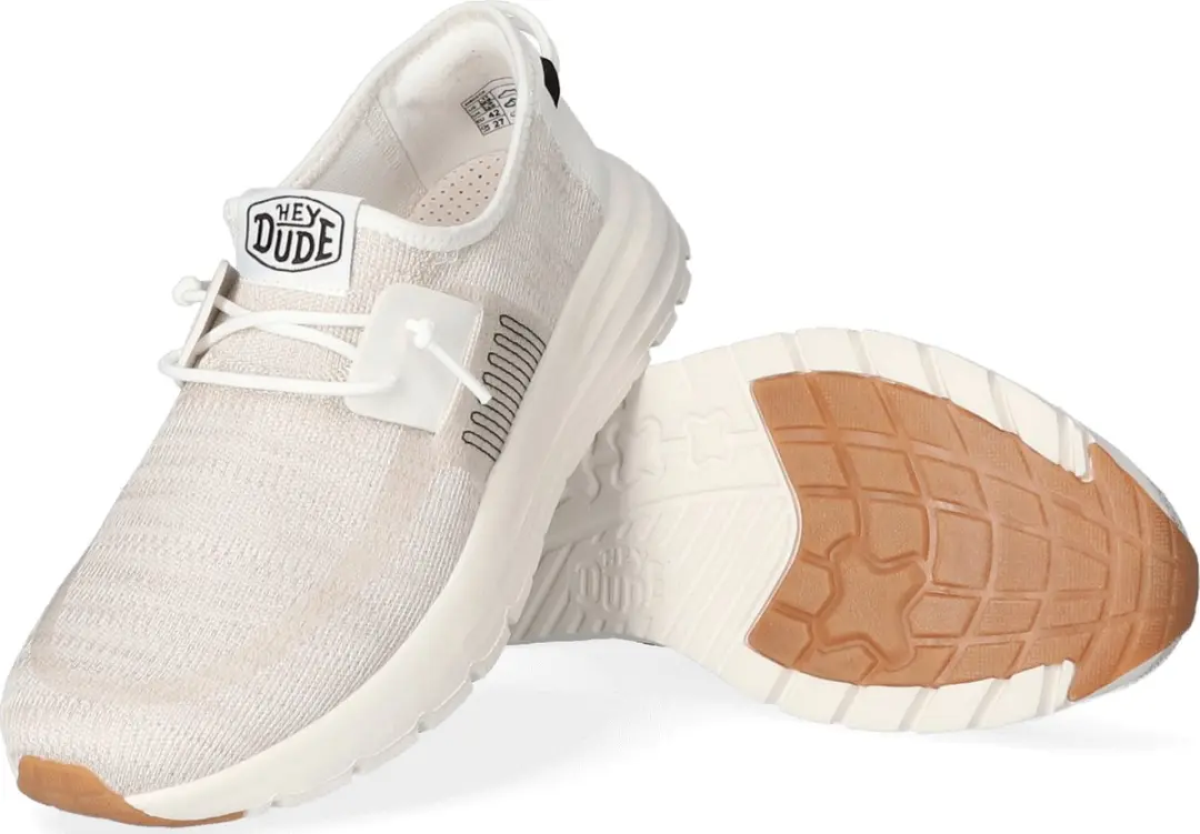 HEYDUDE Sirocco Heren Sneakers - Wit - Maat 40
