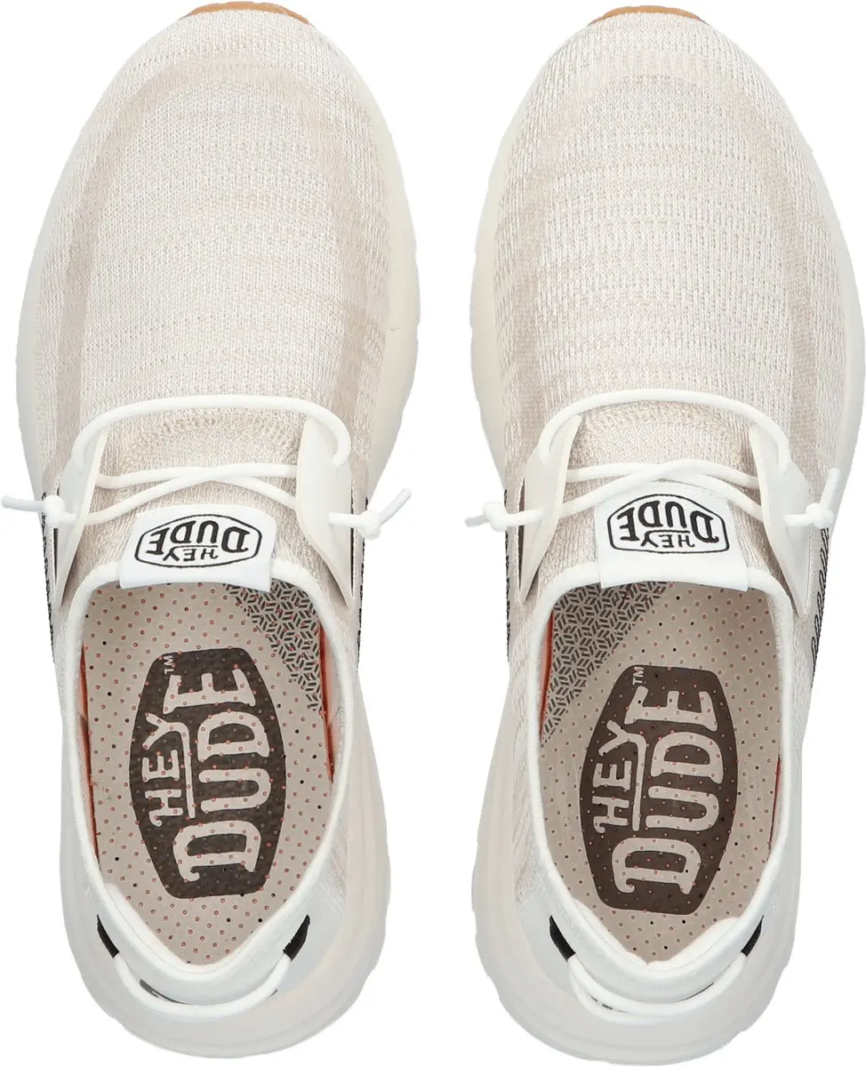 HEYDUDE Sirocco Heren Sneakers - Wit - Maat 40 - afbeelding 6 van 6