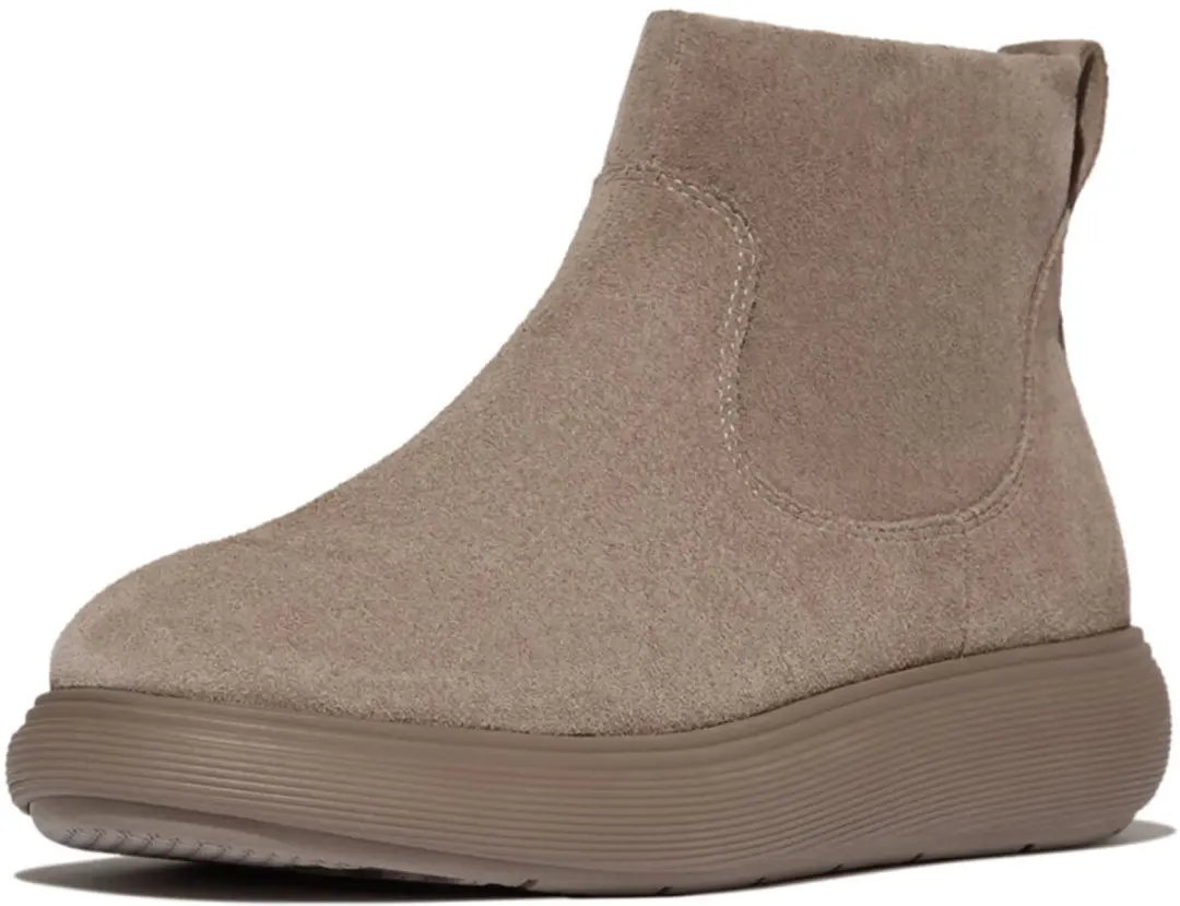 FitFlop IQ-Comff Suede Zip Ankle Boots BRUIN