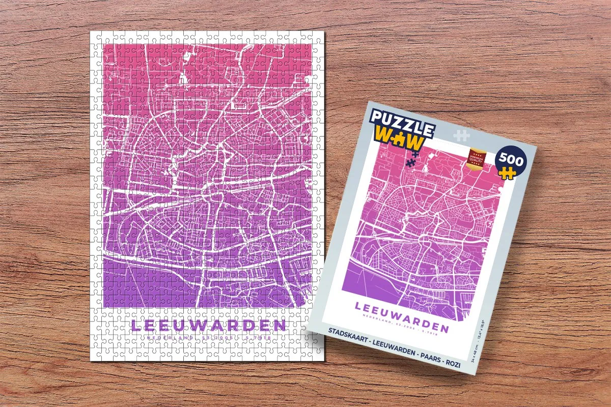 PuzzleWow Leeuwarden Legpuzzel 500 Stuks - Multicolor